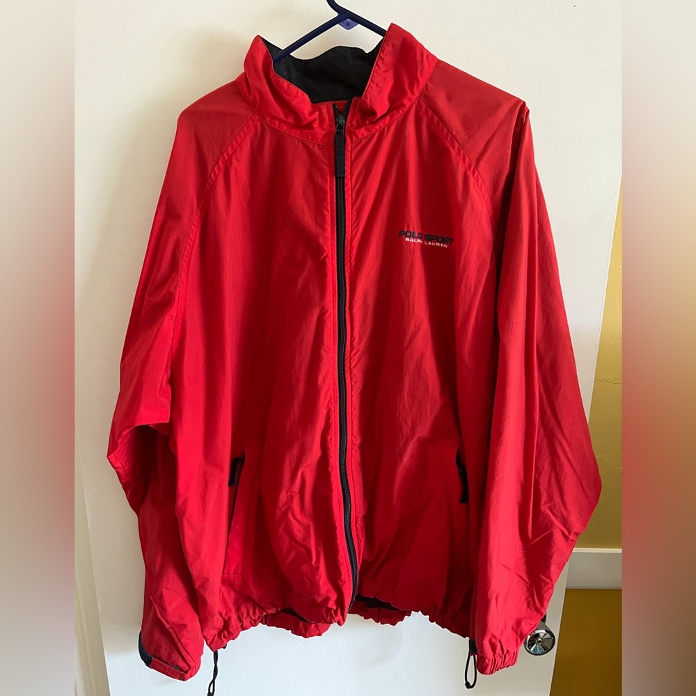 Mens Polo jacket, XL zippered slash pockets